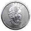 Изображение Канадская серебряная монета Кленовый лист 2021 1 унция