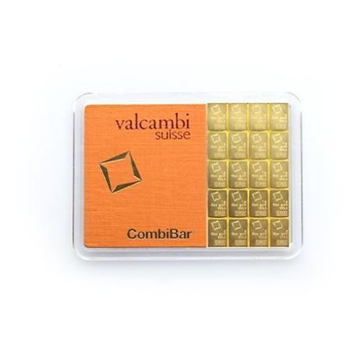 Изображение Комбинированный золотой слиток Valcambi 20 x 1 грамм