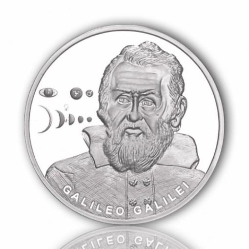 Изображение Серебряная монета Галилео Галилея