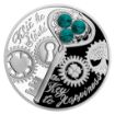 Изображение Серебряная хрустальная Монета-Ключ к Счастью пруф 31,10 грамма