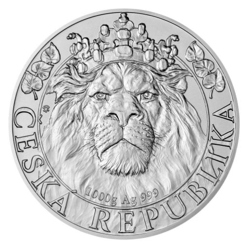 Изображение Серебряная инвестиционная монета Чешский лев 2022 1 кг