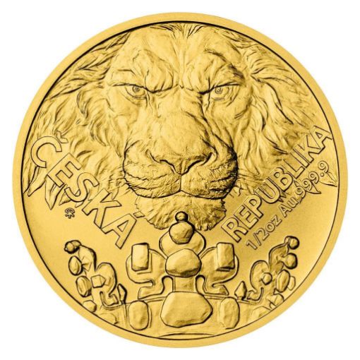 Gold 1/2 Oz Bullion Coin Czech Lion 2023 Stand resmi